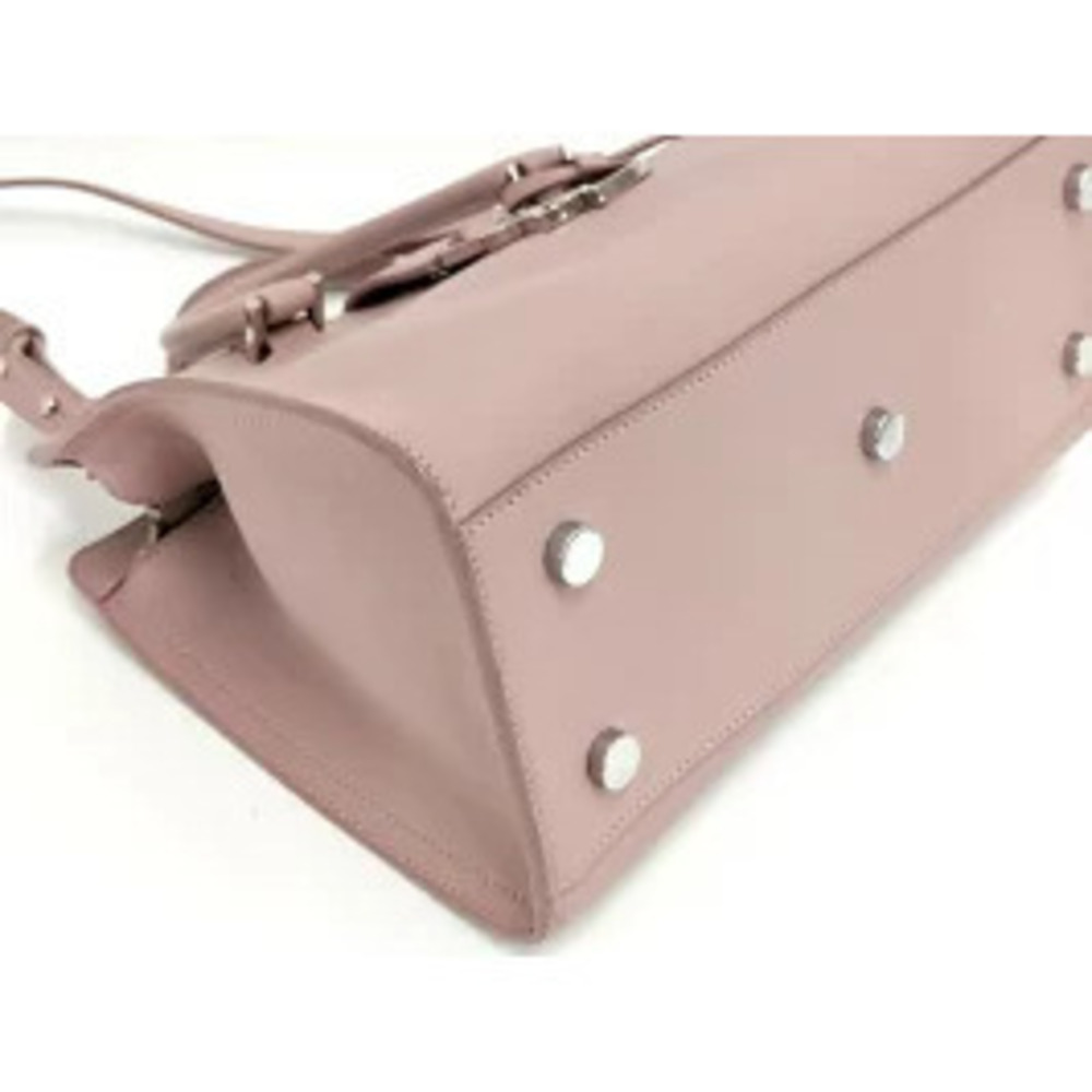 YVES SAINT LAURENT Baby Cabas Shoulder Bag Leather Pink Beige - Picture 4 of 9